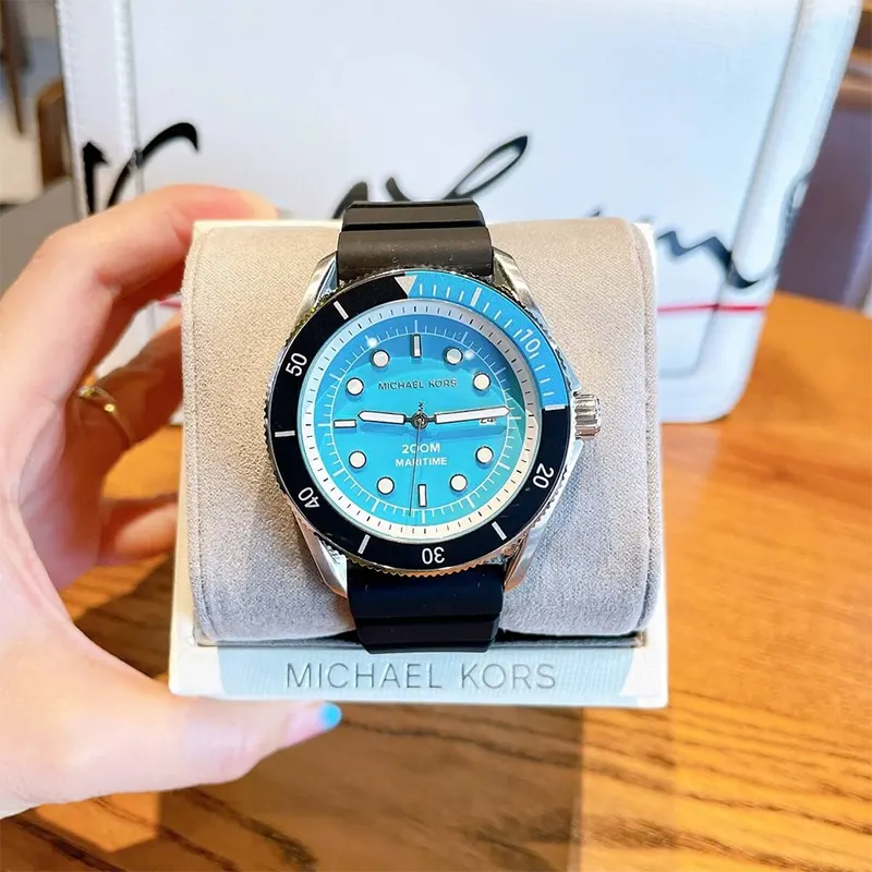 Michael Kors Maritime Tiffany Blue Dial Silicone Men's Watch- MK9167